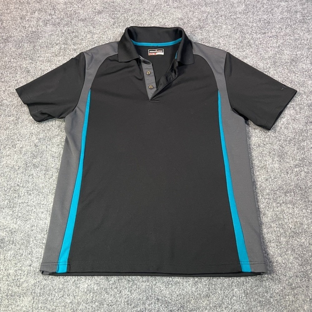 Grand Slam Men's Large Performance Polo Golf Athletic Colorblock Athleisure